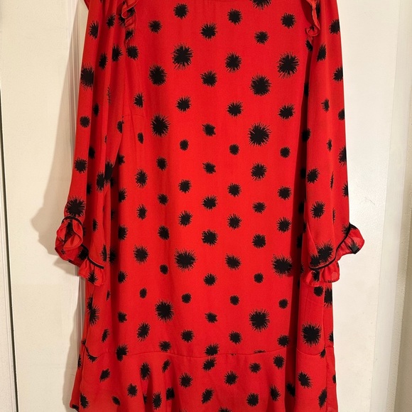 Who What Wear Red and Black Floral Dress - Picture 1 of 6